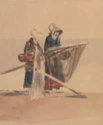 Due Ragazze con Reti da Pesca